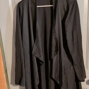 Black Open Front Cardigan